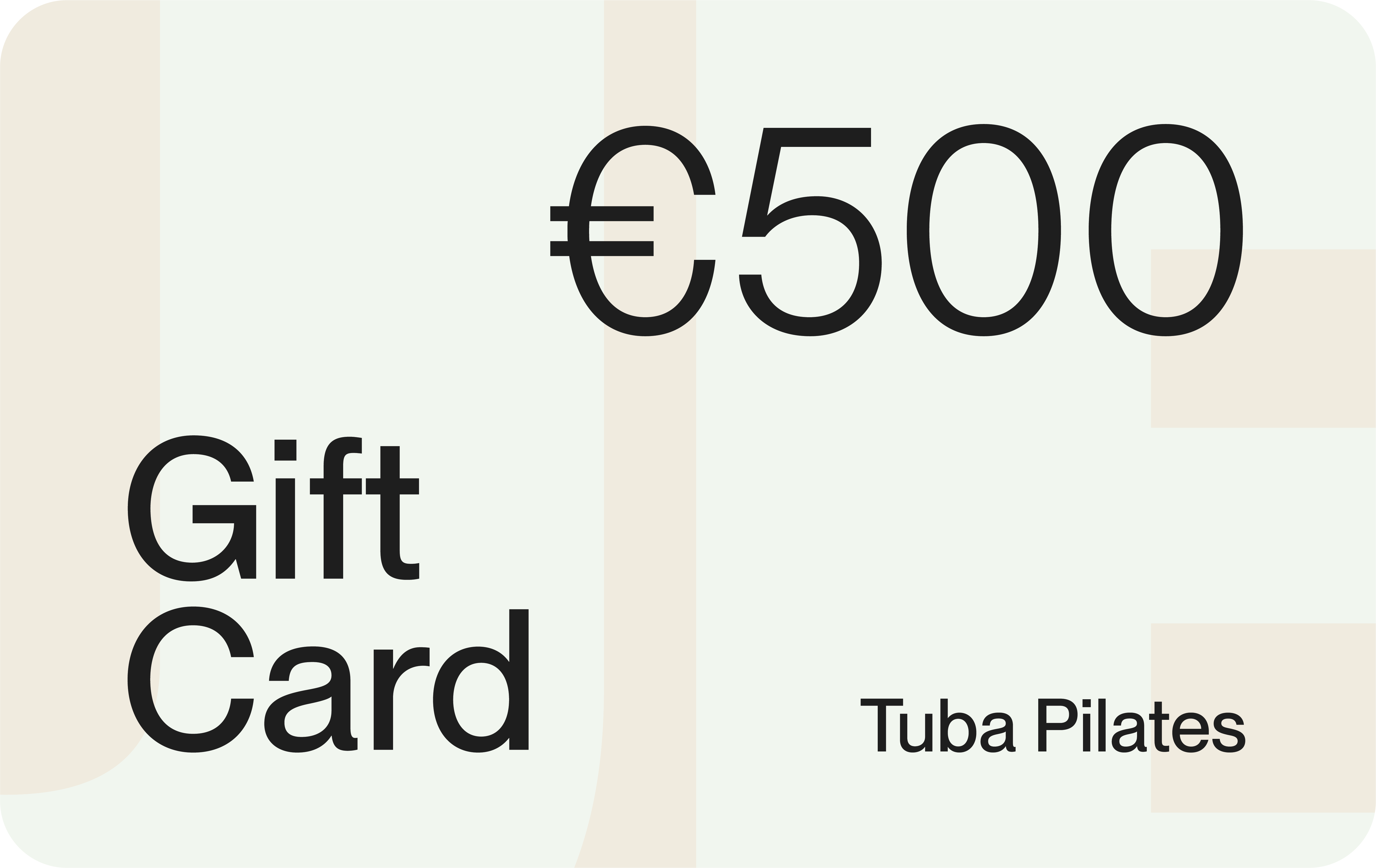 TUBA Pilates €500 gift card